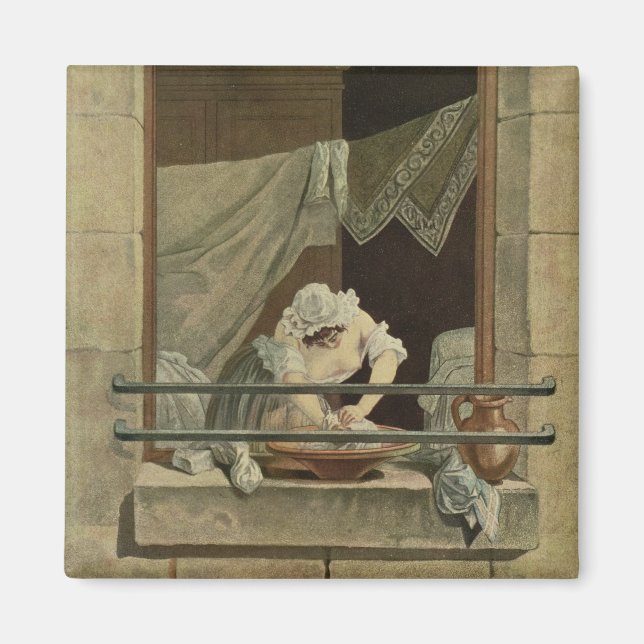 The Washerwoman, engraved by J. Laurent Julien (c1 Magnet (Front)
