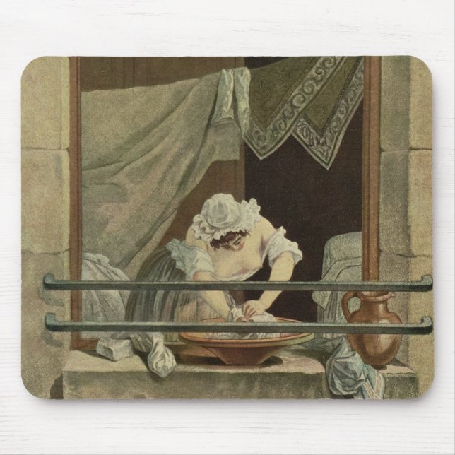 The Washerwoman, engraved by J. Laurent Julien (c1 Mouse Pad (Front)