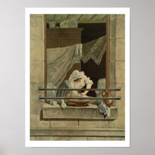 The Washerwoman, engraved by J. Laurent Julien (c1 Poster