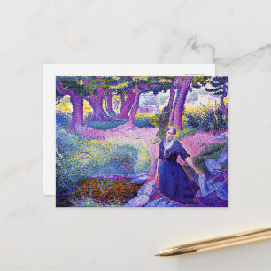 The Washerwoman, fine art painting, Postcard