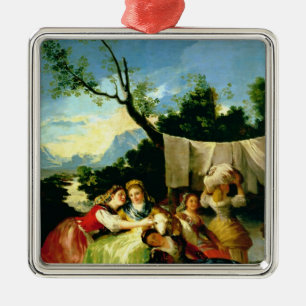 The Washerwomen, before 1780 Metal Tree Decoration