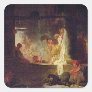 The Washerwomen, c.1759 Square Sticker