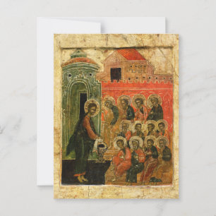 The Washing of the Disciples' Feet Orthodox Icon Postcard