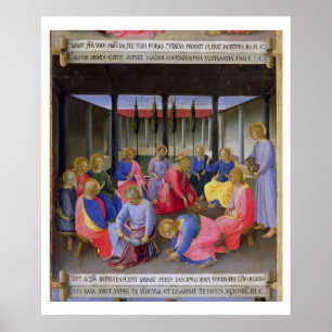 The Washing of the Feet, detail from panel three o Poster