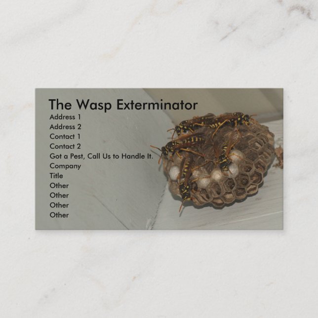 The Wasp Exterminator Business Card (Front)