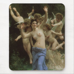 The Wasp's Nest by William Adolphe Bouguereau Mouse Pad