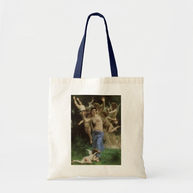 The Wasp's Nest by William Adolphe Bouguereau Tote Bag (Front)