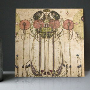 The Wassail Mackintosh Art Deco Wall Decor 2/3 Ceramic Tile