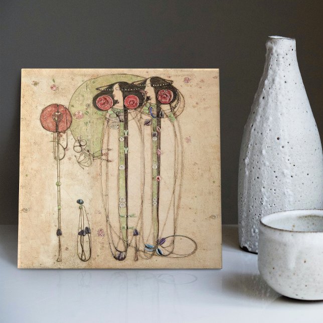 The Wassail Mackintosh Art Nouveau Wall Decor Cera Ceramic Tile (Creator Uploaded)