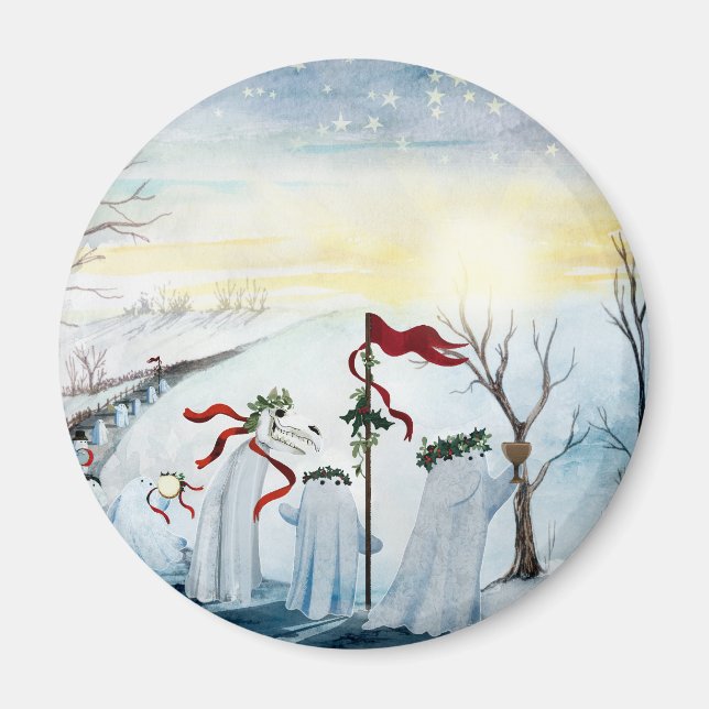 The Wassailing Ghosts Magnet (Front)