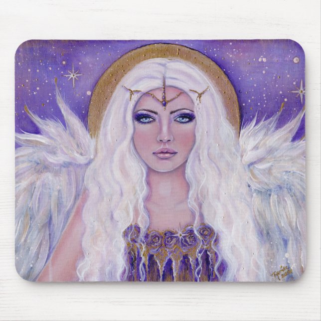 The watcher angel by Renee Lavoie  Mouse Pad (Front)