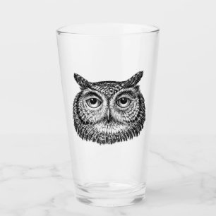 “The Watcher” Simply Spooky B&W Pint Glass