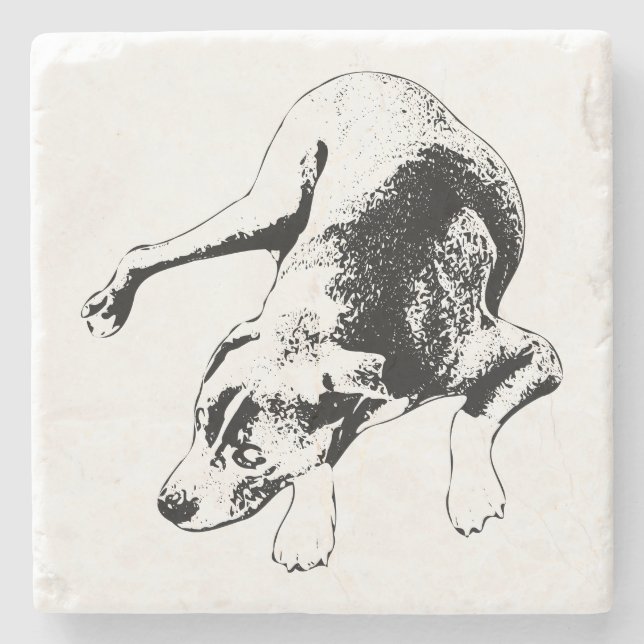 The Watchful Pause Stone Coaster (Front)