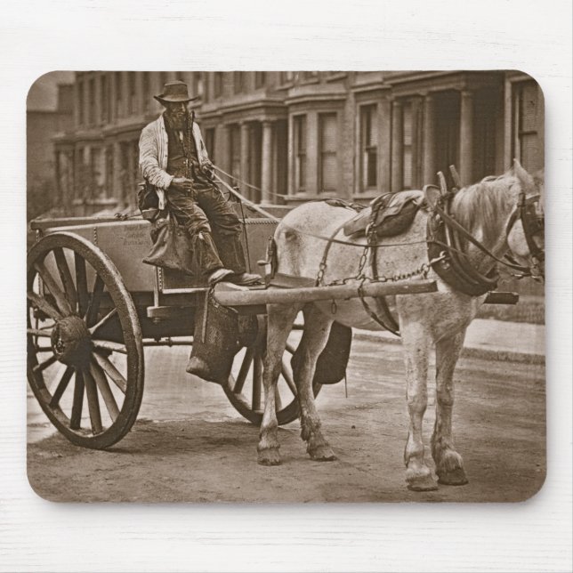 The Water Cart, from 'Street Life in London', 1877 Mouse Pad (Front)