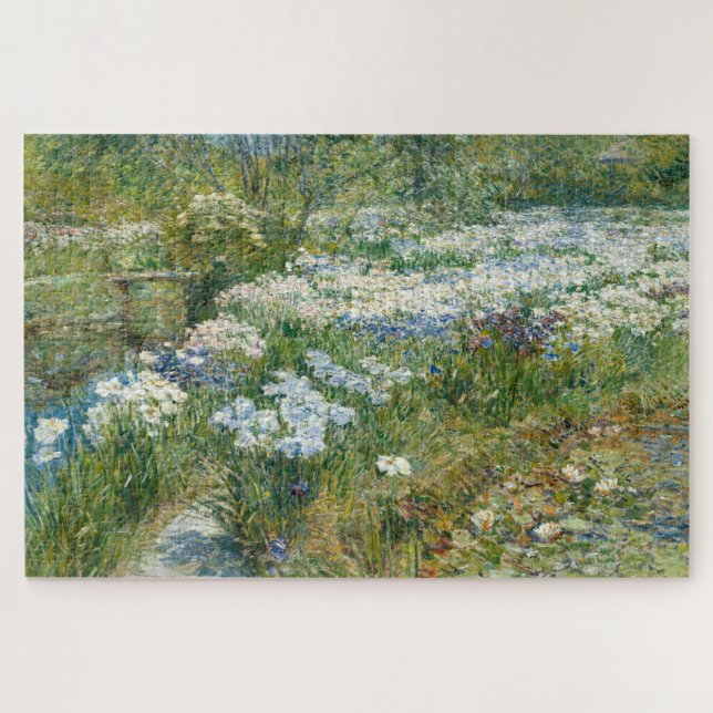 The Water Garden (by Childe Hassam) Jigsaw Puzzle (Horizontal)