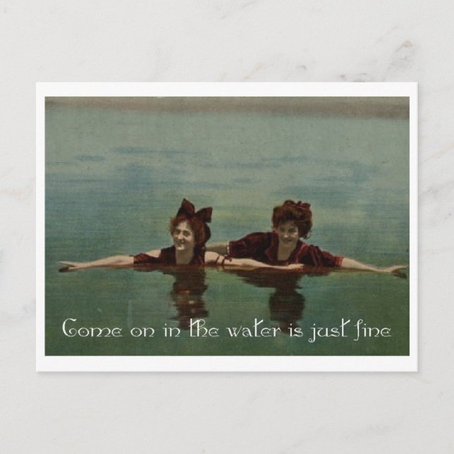 The Water Is Just Fine Postcard (Front)