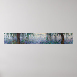 The Water Lilies - Morning with Willows, Monet Poster