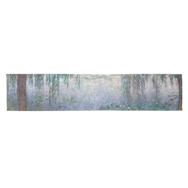 The Water Lilies - Morning with Willows, Monet Short Table Runner (Horizontal)