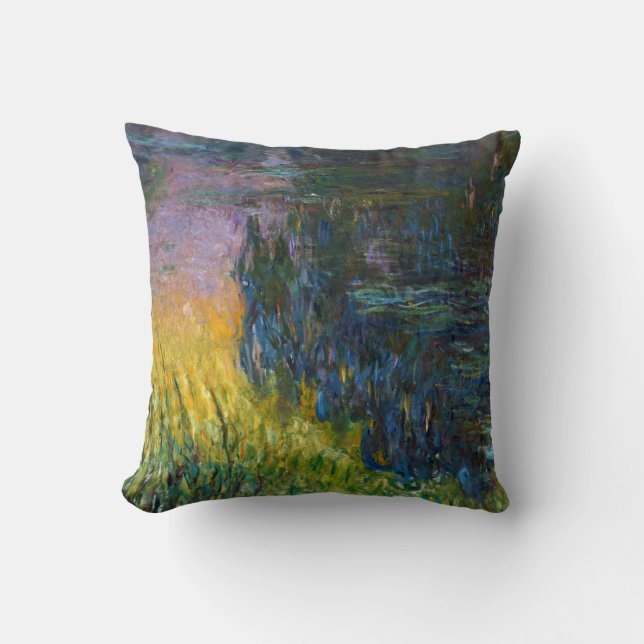 The Water Lilies - Setting Sun, Claude Monet, 1916 Cushion (Front)