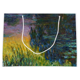 The Water Lilies - Setting Sun, Claude Monet, 1916 Large Gift Bag