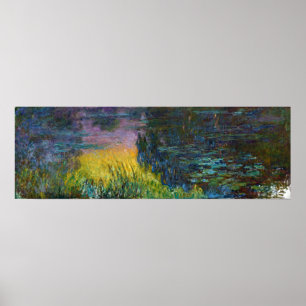 The Water Lilies - Setting Sun, Claude Monet, 1916 Poster