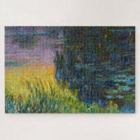 The Water Lilies - Setting Sun, Claude Monet