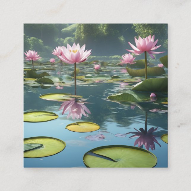 The Water Lily nymphs are among the most beautiful Square Business Card (Front)