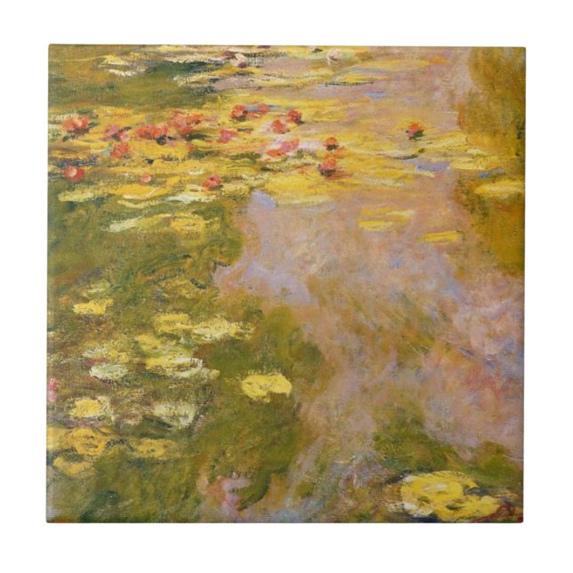 The Water Lily Pond by Claude Monet Ceramic Tile (Front)