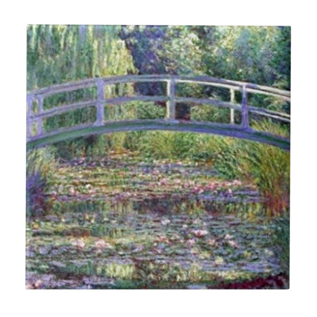 The Water Lily Pond by Claude Monet Ceramic Tile (Front)