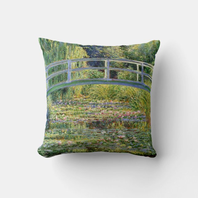 The Water-Lily Pond by Monet Fine Art Cushion (Front)