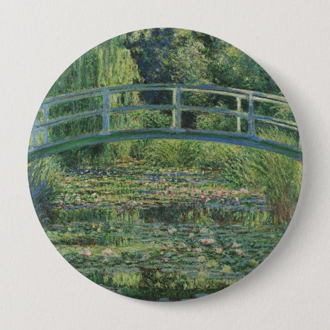 The Water-Lily Pond, Landscape Oil Painting, Monet 10 Cm Round Badge (Front)