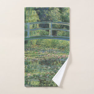 The Water-Lily Pond, Landscape Oil Painting, Monet Hand Towel