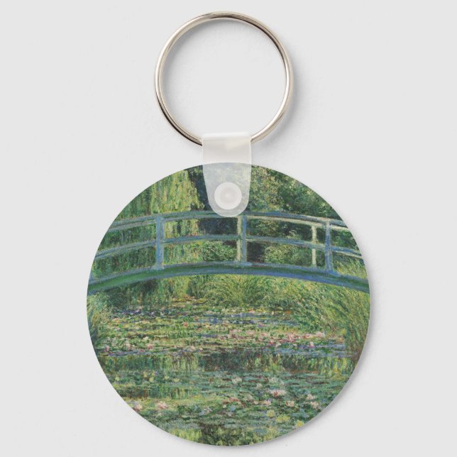 The Water-Lily Pond, Landscape Oil Painting, Monet Key Ring (Front)