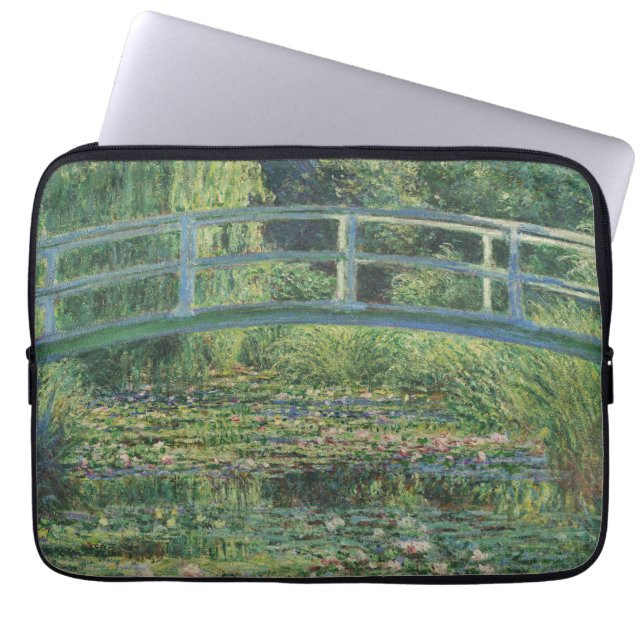 The Water-Lily Pond, Landscape Oil Painting, Monet Laptop Sleeve (Front)
