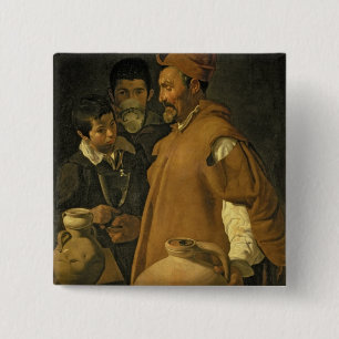 The Water Seller of Seville, c.1620 (oil on canvas 15 Cm Square Badge