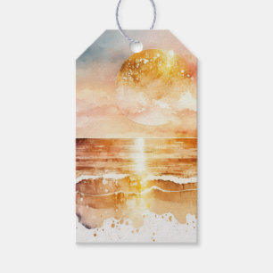The Watercolor Beach Series Design 1 Gift Tags