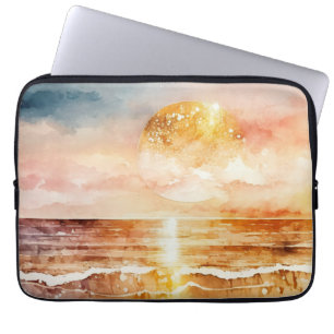 The Watercolor Beach Series Design 1 Laptop Sleeve