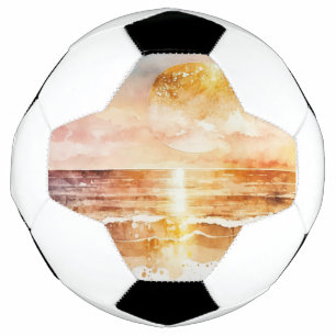 The Watercolor Beach Series Design 1 Soccer Ball