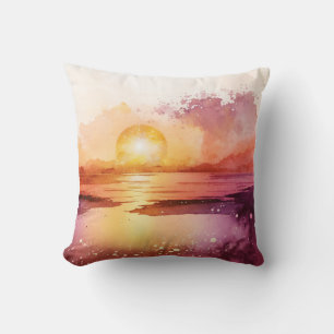The Watercolor Beach Series Design 3 Cushion