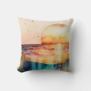 The Watercolor Beach Series Design 3 Cushion