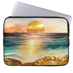 The Watercolor Beach Series Design 3 Laptop Sleeve