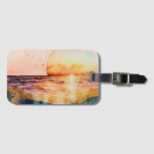 The Watercolor Beach Series Design 3 Luggage Tag