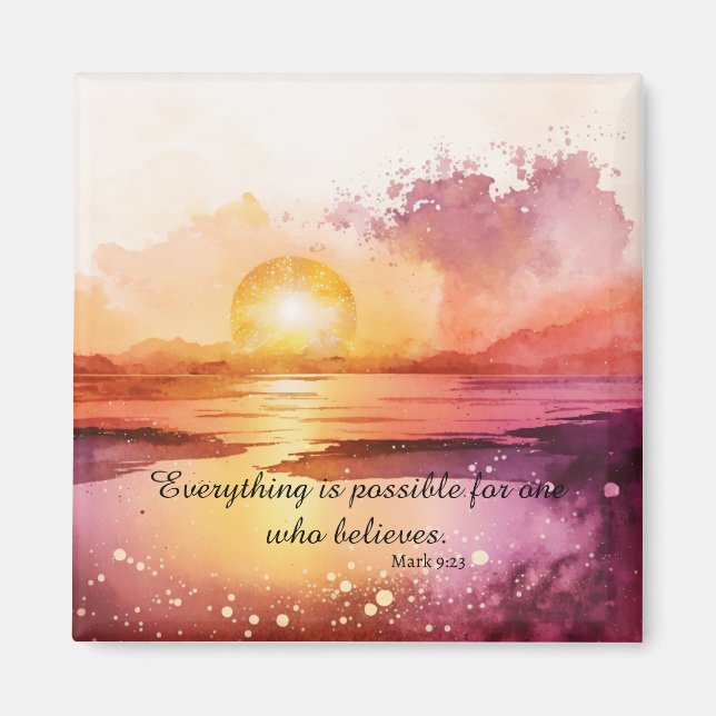 The Watercolor Beach Series Design 3 Magnet (Front)