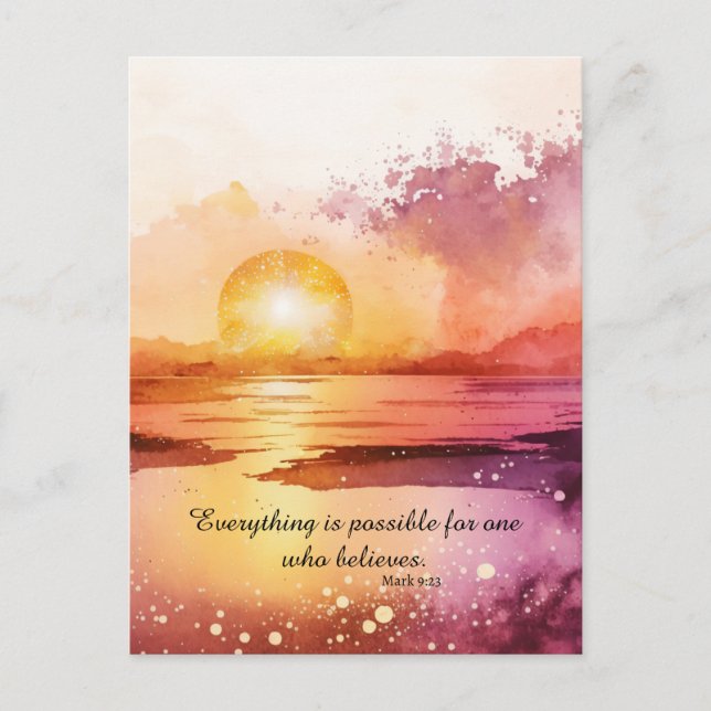 The Watercolor Beach Series Design 3 Postcard (Front)