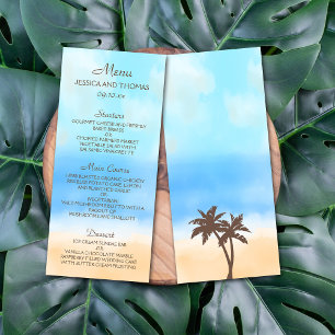 The Watercolor Beach Wedding Collection Menu