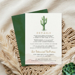 The Watercolor Desert Range Wedding Suite - Detail Enclosure Card