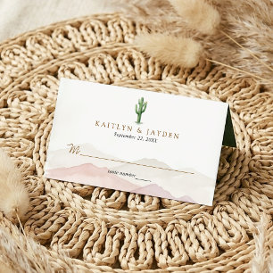 The Watercolor Desert Range Wedding Suite - Place Card