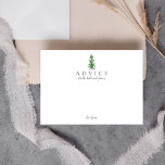 The Watercolor Pine Tree Forest Wedding Collection Advice Card<br><div class="desc">Celebrate in style with these modern and trendy advice cards. The simple yet stylish design will allow your guests to write a note of advice for you to keep and read over in years to come. The wording is easy to personalise so these cards can quickly be transformed into advice...</div>