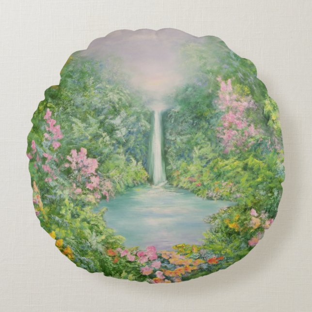 The Waterfall 1997 Round Cushion (Front)