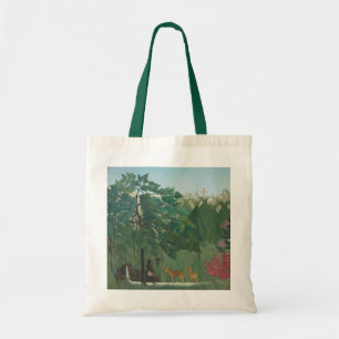 The Waterfall by Henri Rousseau, Vintage Fine Art Tote Bag